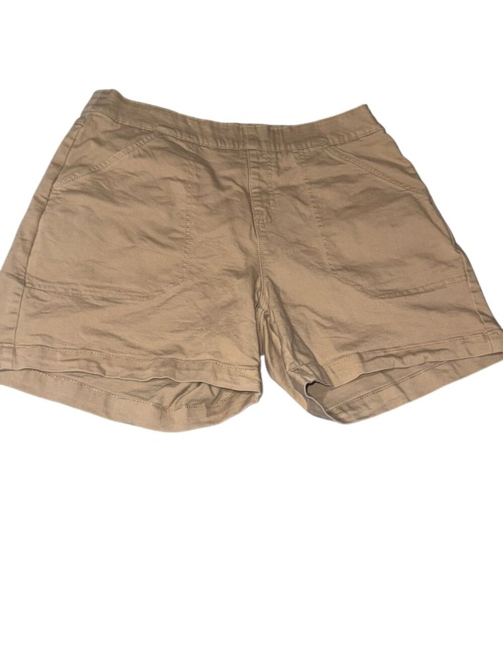Nautica Jeans Womens Khaki Cotton Casual Shorts With Front & Back Pockets M